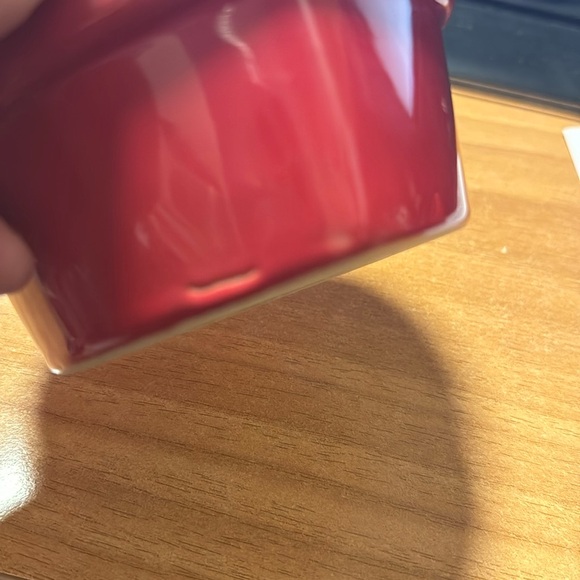 Red Heart Shaped Ramekins Stoneware Baking Dishes - Picture 7 of 8